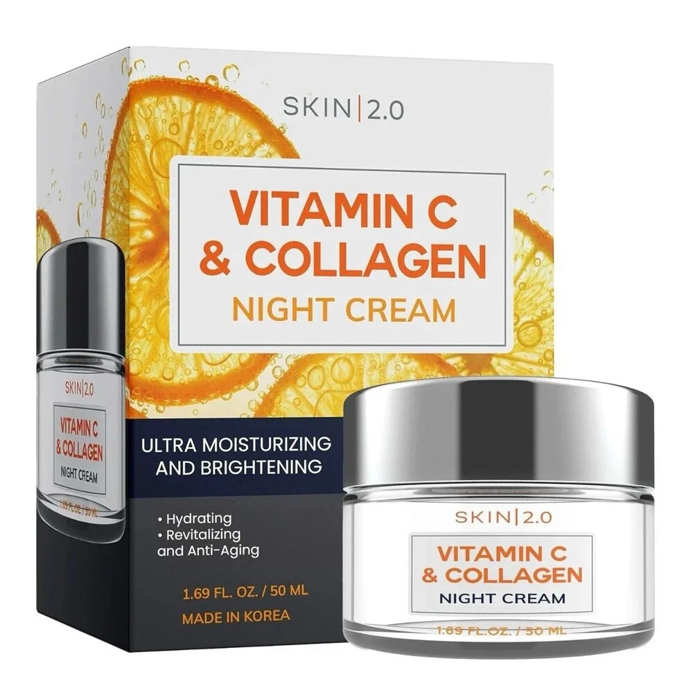 SKIN 2.0 VITAMIN C & COLLAGEN NIGHT CREAM 1.69 OZ / 50 ML Firms and Lifts New